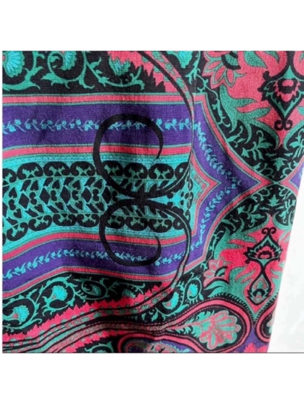 Plenty by Tracy Reese Baga shift dress purple teal paisley v back - Picture 3 of 11